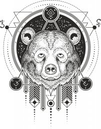 Татуировка медведь эскизы татуировок этно тату медведь этно рисунок медведь
