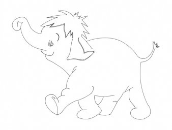 Скачать dxf - Раскраски трафареты рисунок детские раскраски раскраска слоник из