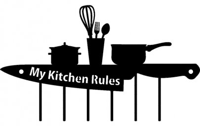 Скачать dxf - Кухня логотип силуэт надпись кухня кухня кулинария силуэт