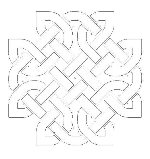 Скачать dxf - Кельтский орнамент кельтский орнамент лабиринт кельтские узлы геометрические