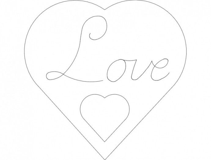 Скачать dxf - Валентинки шаблоны сердечек валентинок с рисунком сердце пазл