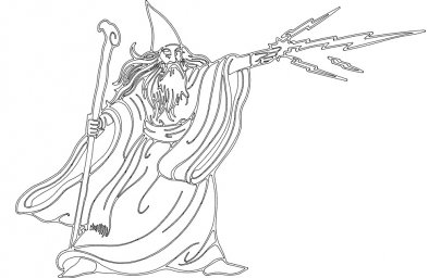Скачать dxf - Волшебник раскраска колдун раскраска рисунки для раскрашивания раскраска