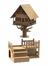 Деревянный кукольный домик домик деревянный кукольный домик из дерева домик