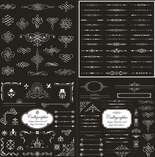 Элементы элементы дизайна графические элементы каллиграфические элементы винтажные элементы