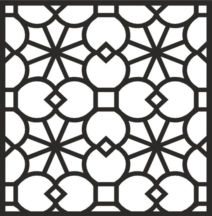 Скачать dxf - Орнамент решётки арабеска узор решетка вектор бесшовный узор