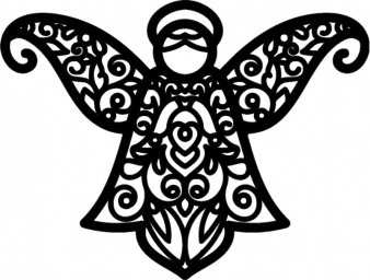 Скачать dxf - Рождественский ангел орнамент орнамент трафарет орнамент нанайский орнамент