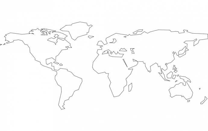 Скачать dxf - Карта мира раскраска контурная карта мира контурная карта