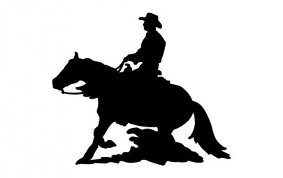 Скачать dxf - Ковбой на лошади трафарет трафарет ковбой на коне