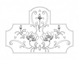 Скачать dxf - Вектор узоры для чпу цветы рококо орнамент гравировка